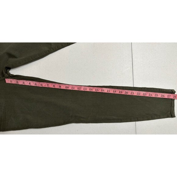 7 For All Mankind NWT Ankle Skinny Jeans Olive Green Mid Rise Denim Jeans Sz 27 - Picture 7 of 10